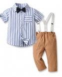 1 2 3 4 5 6 7 anos menino roupas de verão manga curta lapela camisa com calças sólidas fantasia de desempenho infantil crianças 
