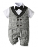 Newborn Clothes Rompers Baby Clothes Suit For Summer Cotton V Neck Vest  Patchwork Romper Year Old Dress Boysrompers