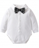 Ropa de caballero para recién nacidos chaleco a cuadros sombrero pantalones mono blanco 7 Uds traje de boda bebé niño actuación 