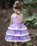 Children Candy Color Princess Wedding Tutu Show Catwalk Tiered Dress