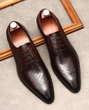 Men Oxfords Shoes Luxury Genuine Leather Handmade Black Brown Wine Red Classic British Flat Dress Shoes For Male Size 45