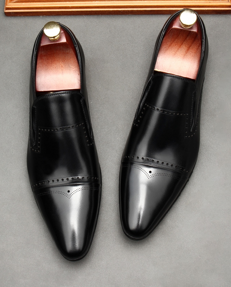 Italian Designer Men Dress Shoes Handmade Flat Formal Loafers Slip On Classic Black Brown Office Suit Summer  Wedding Fo