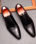 New Office Wedding Men Genuine Leather Shoes Loafers Men Quality Leather Shoes Man Flats Hot Sale Dress Men Shoe Black R