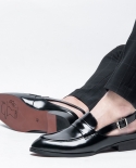 Rome Style Genuine Leather Men Close Toe Buckle Belt Sandals Trendy Square Heel Pointed Toe Sandal Man Summer Heelsmens