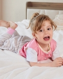 Pyjama sans manches super doux pour enfants Sac de couchage une pièce à jambes fendues