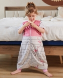 Childrens Super Soft Sleeveless Pajamas One-piece Split-leg Sleeping Bag
