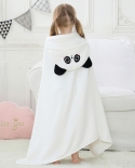 Childrens Panda Wrapping Towel Childrens Hooded Bath Towel Baby Solid Color