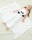 Toalha de banho infantil panda infantil com capuz toalha de banho para bebê cor sólida