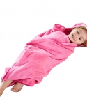 Baby Bath Towel Hooded Bathrobe Newborn Wrapping Towel Quilt Solid Color Beach Towel