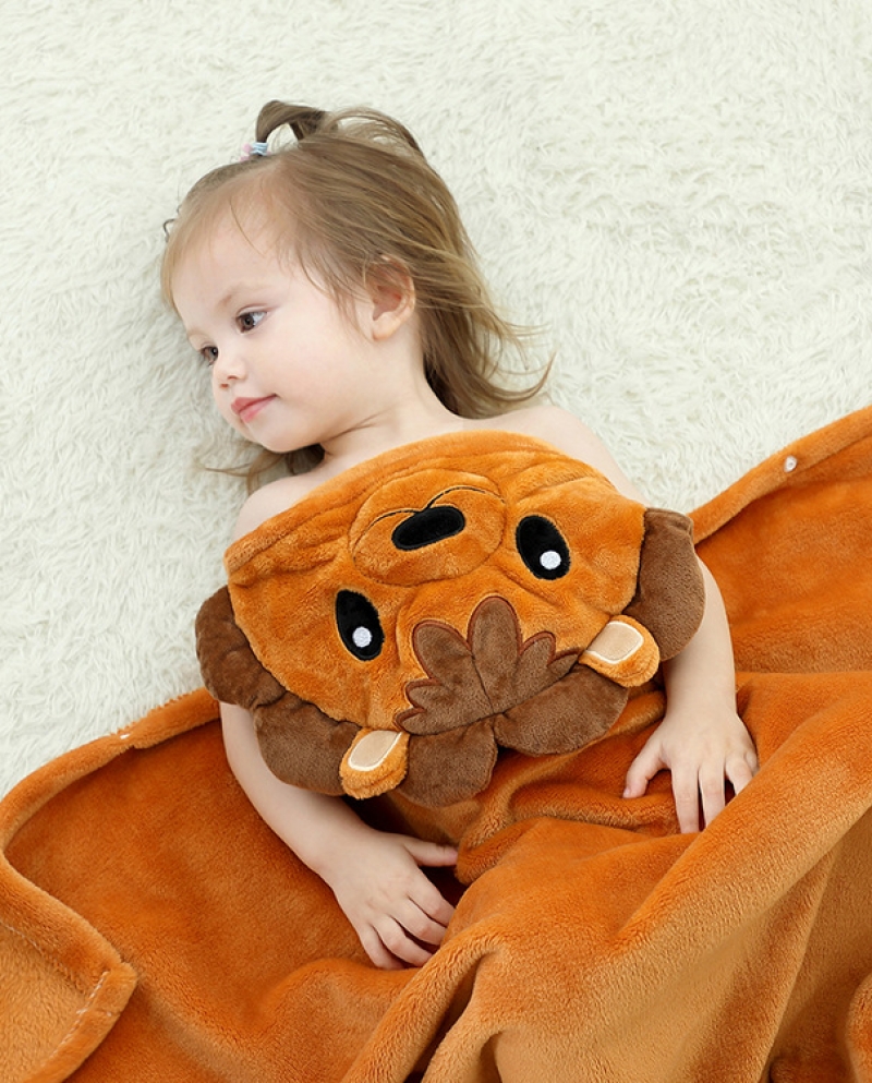 Childrens Small Blanket Baby Towel Animal Solid Color Blanket