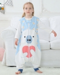 Sac de couchage à jambes fendues pour enfants Couette anti-coup de pied Milieu Pyjama de costume de climatisation super doux pou
