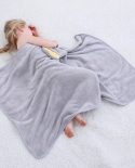 מגבת פוליאסטר לילדים בצורת תינוק בצורת חיה מגבת מגבת רחצה לילדים שמיכה בצבע אחיד