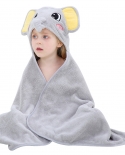 Toalla para niños Bebé Animal Forma Toalla de baño con capucha Edredón de color sólido para niños