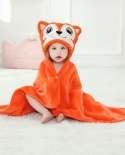 Childrens Solid Color Animal Blanket Baby Hooded Towel Air-conditioning Quilt
