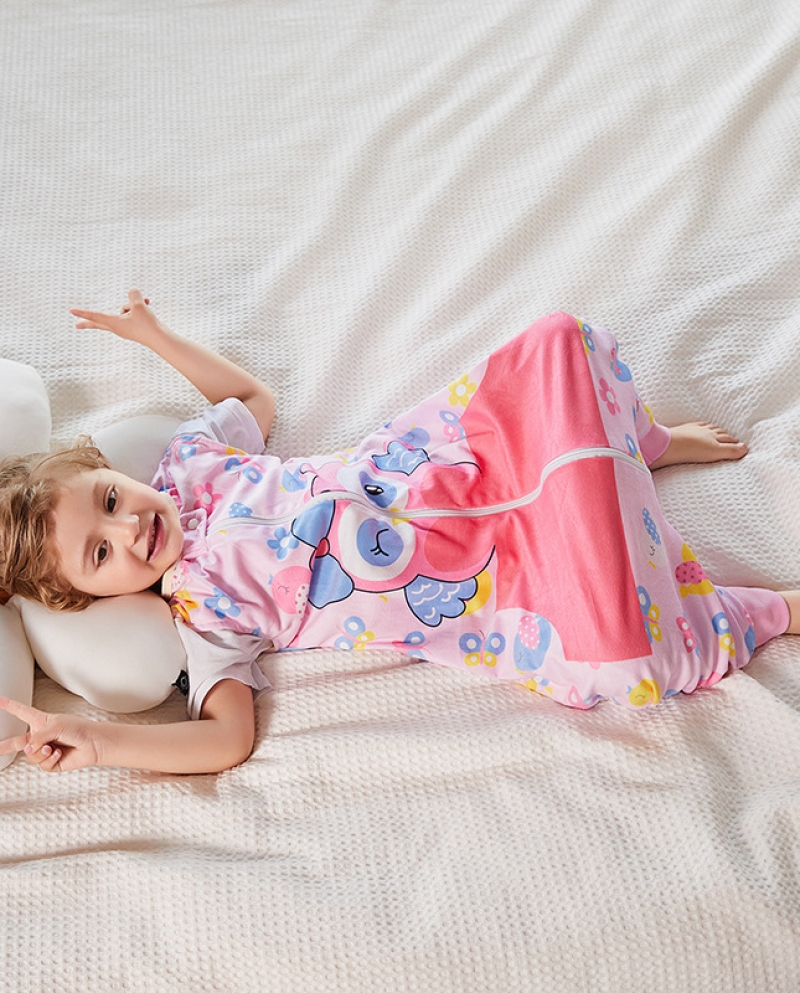 Saco de dormir infantil supermacio antichute para bebês com perna dividida