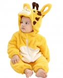 Nueva ropa de bebé otoño e invierno mono de felpa de animales de doble capa para niños