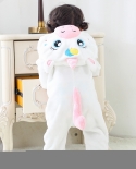 Macacão de unicórnio infantil pijama de flanela para bebê