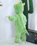 מיכלי בגדי תינוקות רומפר דינוזאור לילדים בגדי תינוקות פלנל בגדי ביצוע לילדים