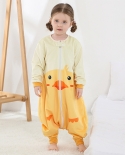 Pijama infantil de peça única para bebê saco de dormir com pernas divididas