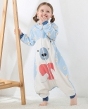 Pijama infantil de peça única para bebê saco de dormir com pernas divididas