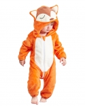 Mono de bebé otoño cálido franela ropa de bebé forma Animal zorro mameluco de una pieza