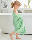 Nuovo Asciugamano da bagno per bambini Asciugamano da bagno senza cappuccio tinta unita per bambini Bagno assorbente per bambini