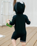 Nuevo traje de baño para niños, traje de baño de una pieza con forma de pingüino bebé, traje de surf