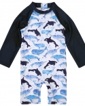 Summer New Baby Boy Swimsuit Children One Piece Dolphin Up And Down Swimsuit