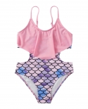 New Childrens Mermaid Stitching One-piece Swimsuit Childrens Bikini