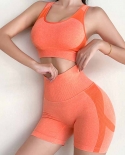 Womens Sportswear Yoga Set Workout Clothes Athletic Wear Sports Gym Tracksuits Seamless Fitness Bra Biker Shorts Yoga S