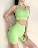 Womens Sportswear Yoga Set Workout Clothes Athletic Wear Sports Gym Tracksuits Seamless Fitness Bra Biker Shorts Yoga S