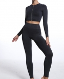 Yoga Sets Gym Women Sport Bra Clothing Long Sleeve Top High Waist Leggings Sports Suit Workout Wear Fitness Suits Sports