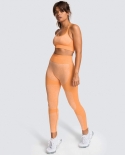 2pcs Seamless Women Yoga Set Workout Sportswear Gym Clothing Fitness Sports Bra High Waist Leggings Sports Suits