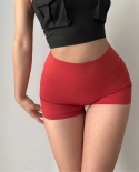 2022 Spandex Fitness Shorts Female Tight Cycling Shorts Yoga Shorts Breathable Sport Pants High Waist No Awkward Lines H
