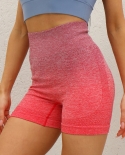High Waist Workout Shorts Seamless Fitness Yoga Shorts Scrunch Butt  Women Yoga Running Peach Hip Shorts Sport Gym Leggi