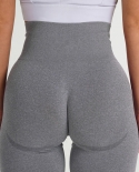 Smile High Waist Yoga Sport Shorts Women Gym Fitness Push Up Seamless Leggings New Running Workout Training Short Pants 