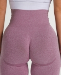 Smile High Waist Yoga Sport Shorts Women Gym Fitness Push Up Seamless Leggings New Running Workout Training Short Pants 