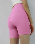 Pantalones cortos de motociclista sin costuras de cintura alta para mujer Fitness Gym Shorts Mocha Curve Booty Shorts Workout Yo