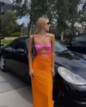 Summer  Woman 2022 Casual  Luxury Fashion Beach Party Streetwear Knit Tulle  Prom   Off Shoulder Backless  Maxi  Wrap Dr