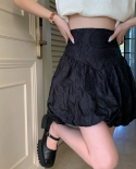 Zoki High Waist Black Rose Shorts Skirts Fashion Summer  Style Elegant Ladies A Line Loose Shorts New 2022