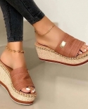 Womens High Heels Sandal Thick Bottom Casual Shoes Ladies Leisure Summer Wedges Sandals Woman Shoes Women Platform Mules