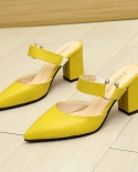 Sandalias de mujer de moda de verano de tacón grueso puntiagudo nuevos zapatos de mujer tacones altos antideslizantes ligeros ta