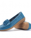 Sandalias de moda para mujer Verano Nuevo estilo Tacón de cuña Fondo grueso Cómodo Casual Hollow Bow Peas Shoes 44 Womens Sh