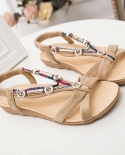 2022 New Summer Womens Sandals Round Toe Open Toe Flat Sandals Slipon Casual Sandals Women Soft And Comfortable Beach S