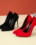 Womens Shoes 2022 New Fashion All Match Simple High Heeled Shoes Womens High Heeled Shoes Pointed Toe Classic Red Thin