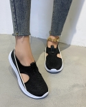 Ladies Stretch Fabric Mesh Vulcanized Sneakers Ladies Lightweight Soft Breathable Fashion Casual Sports Sandals For Wome