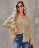 Womens Clothing Thin Slim Fit Loose Knitted Sweater Top