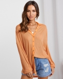 Womens Clothing Thin Slim Fit Loose Knitted Sweater Top