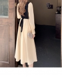 High Waist Long Skirt Temperament Commuter Solid Color Skirt Suit Skin Tone Dress
