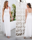 Womens Slim Fit Graceful Lace White Long New Princess Wedding Dress